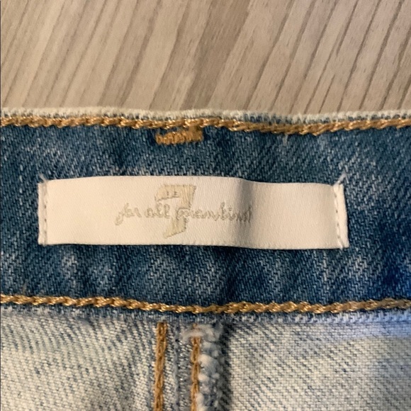 7 For All Mankind White Knee-Length Pencil Skirt - Picture 2 of 4